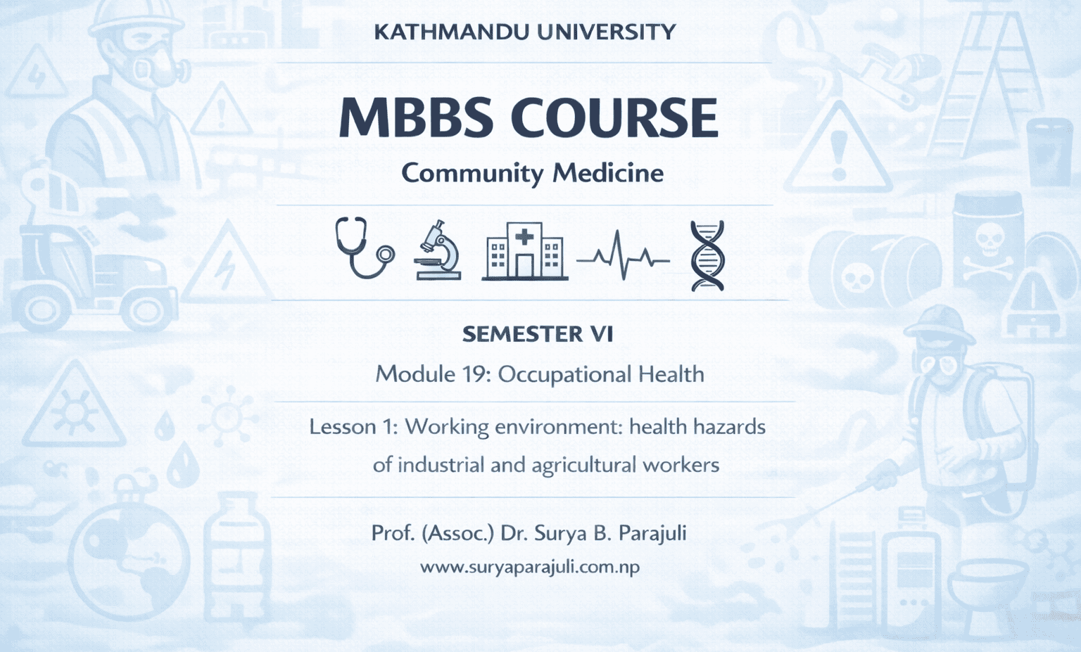 Working environment: health hazards of industrial and agricultural workers